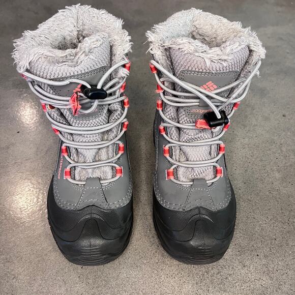Columbia Bugaboot Gray Snow Boots Youth Girls size 1 winter shoes outerwear - Picture 1 of 8